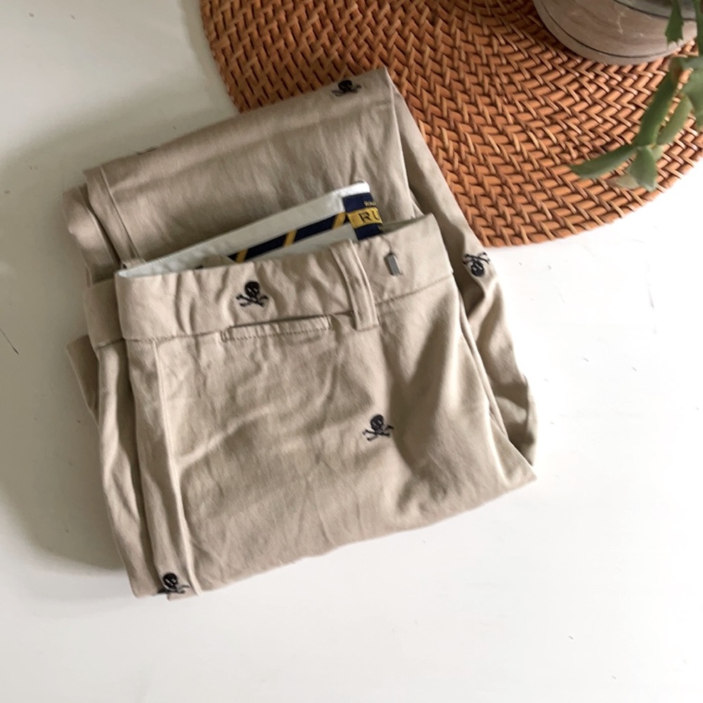 **RARE**Polo Rugby skull and crossbones khakis